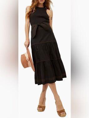 veronica beard fitz halter dress Veronica Beard Fitz Midi Dress Womens 6 Coral Pink Ruched Halter High Low NWT